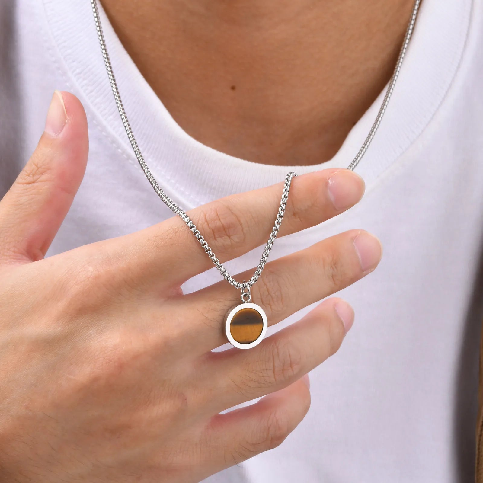 Pendentif Homme Naturel Élégant