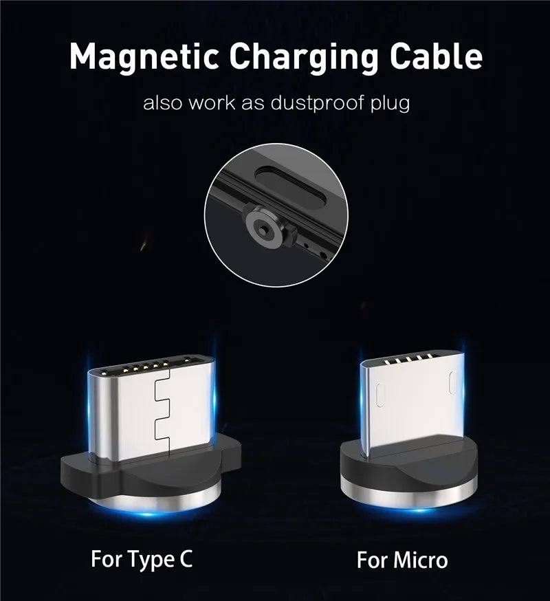 Câble de Charge Magnétique 3 en 1