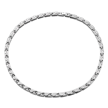 Collier Magnétique Homme ARADOO en Acier Titane