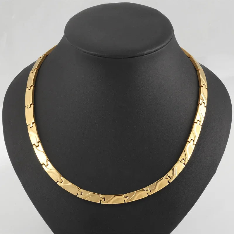 Collier Magnétique Homme ARADOO en Acier Titane