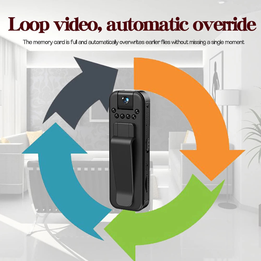 Mini Caméra HD 1080P Portable - Votre Compagnon de Surveillance Fiable